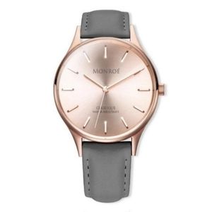 Monroe Classique Watch Solerose Charcoal Leather